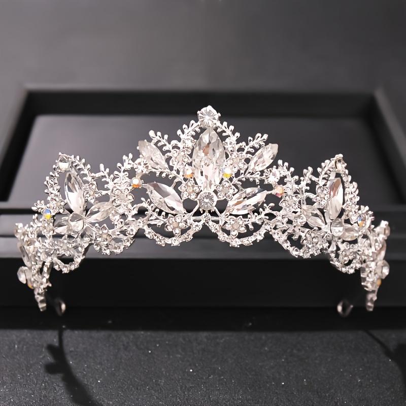 Baroque Luxury Crystal AB Bridal Crown Tiaras Light Gold Diadem Tiara for Women Bride Wedding Hair Accessories Jewelry Crown