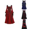 Gothic Vintage Medieval Women's Dress For Renaissance Cosplay Halloween Costume Party