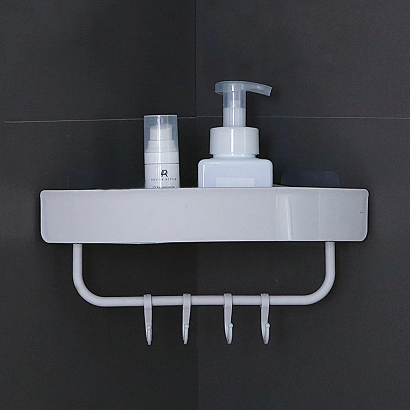 

Towel Hanging Rack, Punch-free Bathroom Storage Rack, Multi-function Triangular Storage Organizing Rack on The Kitchen Wall світло-сірого кольору