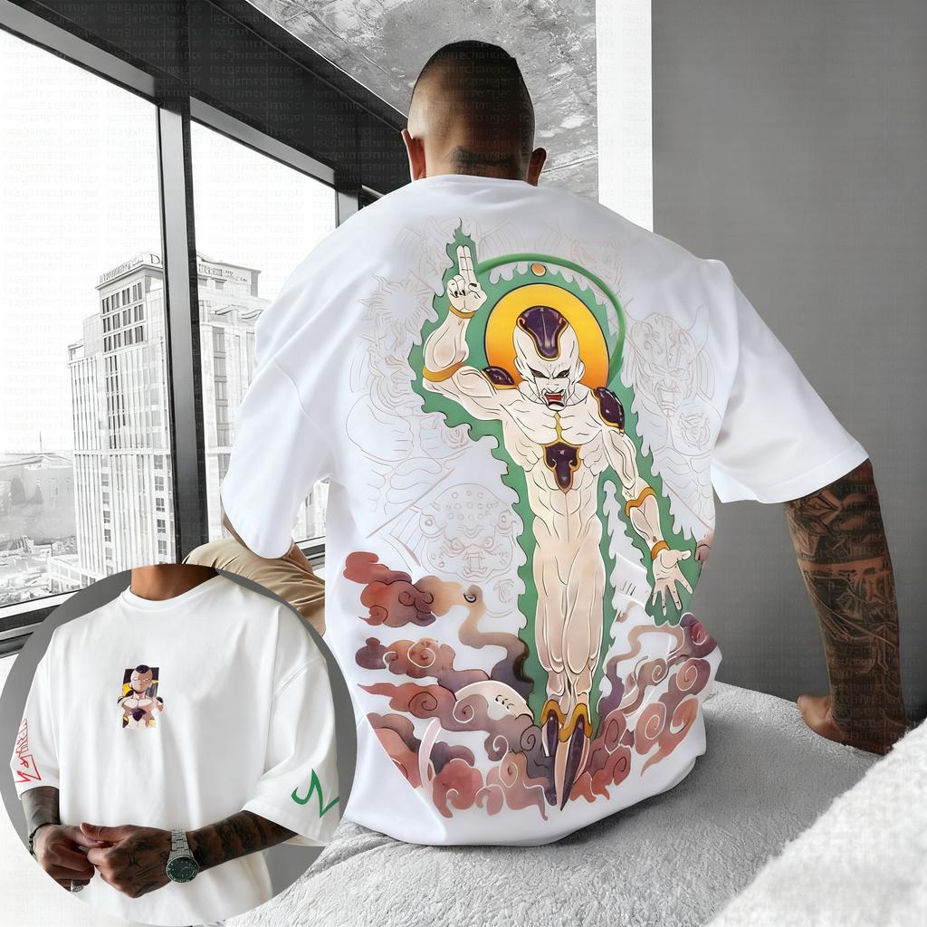 New Dragon Ball Goku Printed Shortsleeved Bandai Mens and Womens 2026 Summer Loose Breathable and Sporty Fashion Tshirts