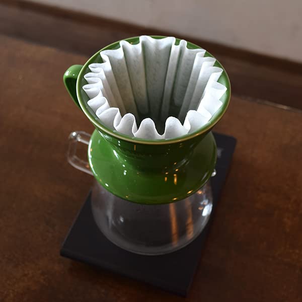 St. Anthony Coffee Dripper F70 Green, Ceramic, Hasami Ware, Made In Japan, 2-3 Cups