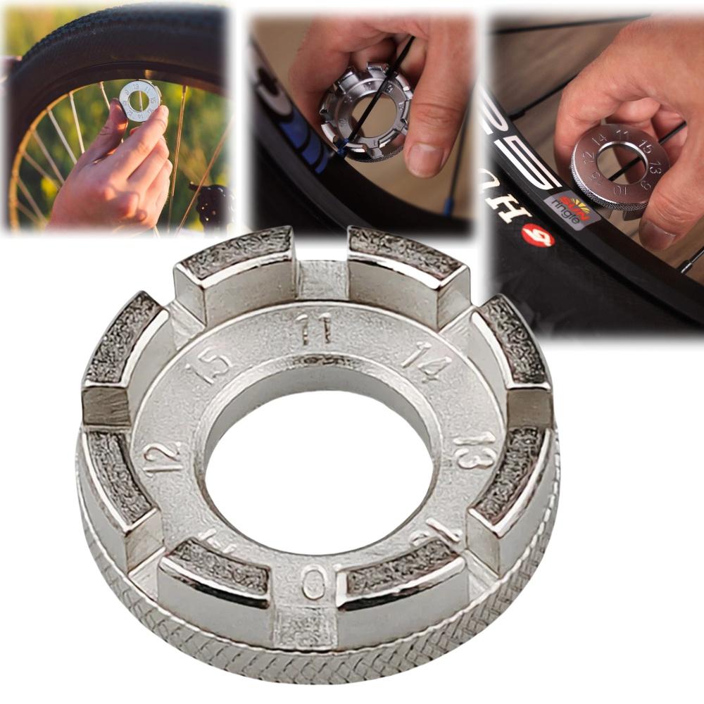 1/2pcs Bike Wheel Rim Wrench Mini Adjuster Spanner 8 Way Groove Bicycle Spoke Tension Wrench Bike Demolition Axis Repair Tools