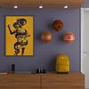 Display Basketball And Football Collection With Style On Wall Mounted Storage Rack Ball Storage Rack