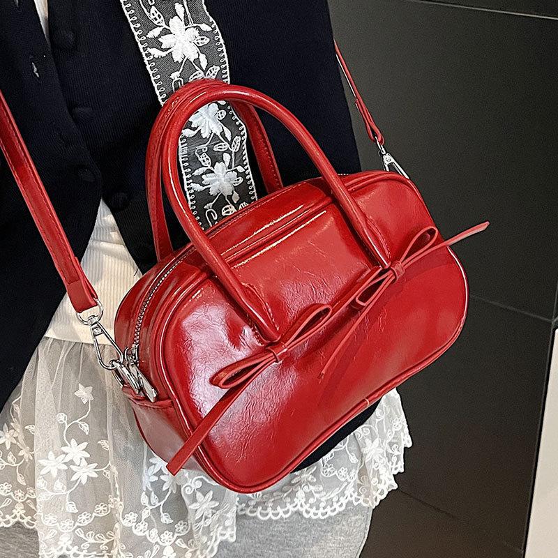 Korean Macaron Portable Boston Bag Versatile Foreign Style Casual Niche Design Crossbody Bag Women