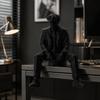 3D Printed Magician Statue Home Decoration Sitting Man Figurine  Bookshelf Decor