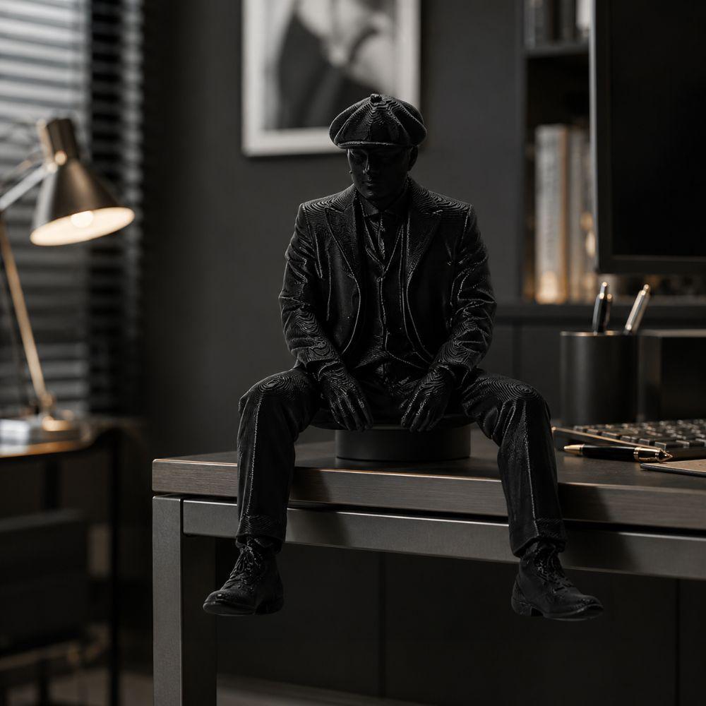 3D Printed Magician Statue Home Decoration Sitting Man Figurine  Bookshelf Decor