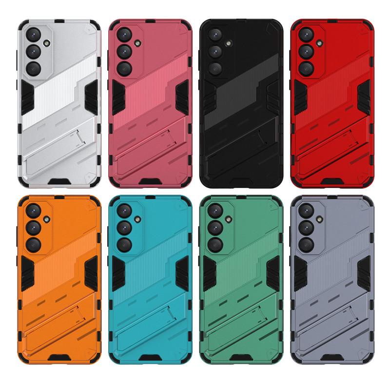 For Samsung Galaxy A55 Case Punk Armor PC Holder Case Shockproof TPU Phone Back Cover Samsung Galaxy A05 A05S A15 A25 A35 A55 5G