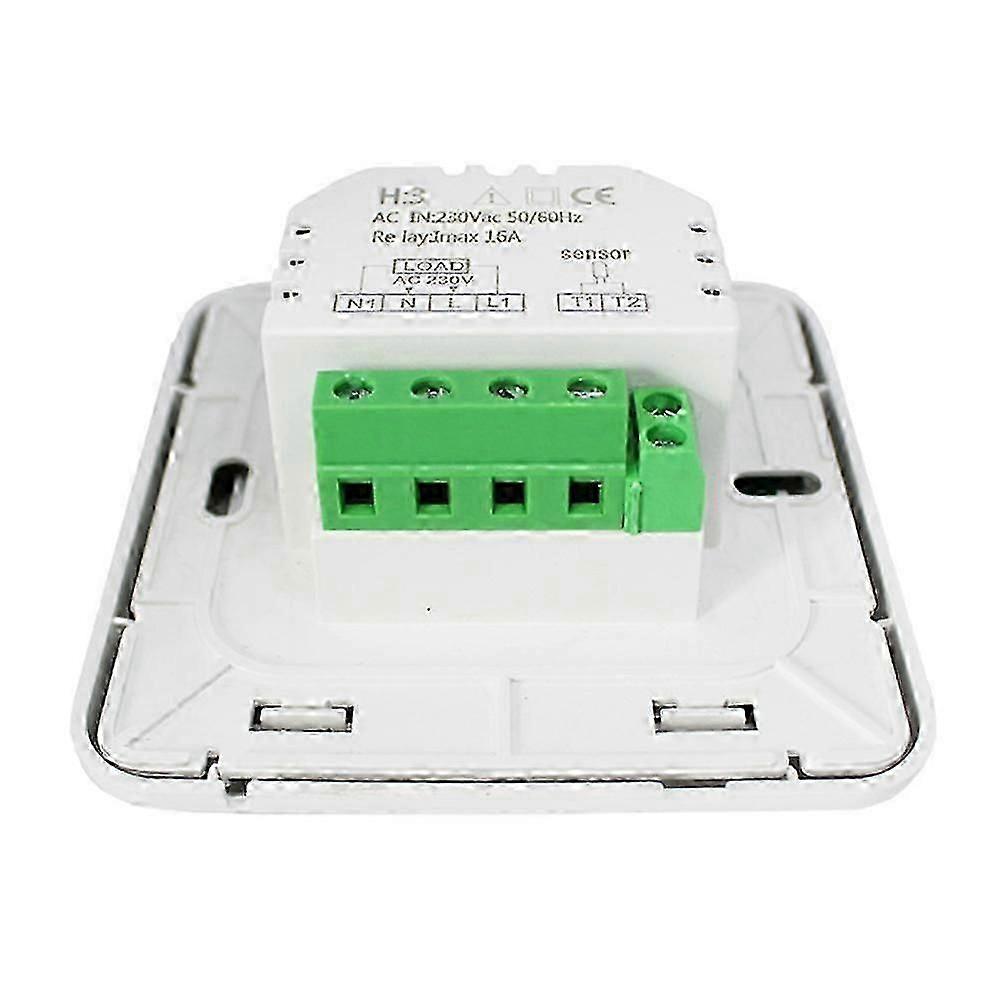 Electric Heating Thermostat 0-99 () 16000 (mA) Touch LCD Screen Floor Heating Thermostat Controller 16A Electric Heating Film Heating Cable