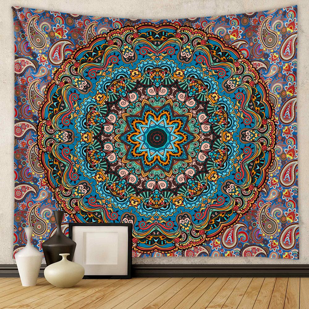 

VIKAMA Home Bohemian tapestries room decoration background fabric Insstyle hanging fabric mandala tapestries 74x94cm(29x37in)