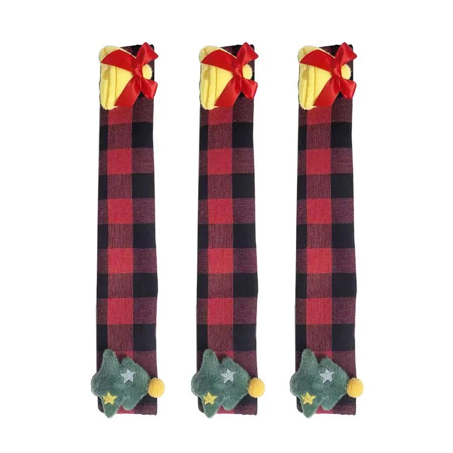 3D Design Covers Christmas Handle Covers Easy To Clean Multiple Sizes Available Santa Claus Design For Refrigerators