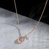 Emporio Armani Star And Moon Series Paved Zirconia Fashion Light Luxury Necklace Women Necklace Gold EG3633221