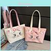 Mary Cat Cartoon Tote Bag With Bow For Daily Use And Storage