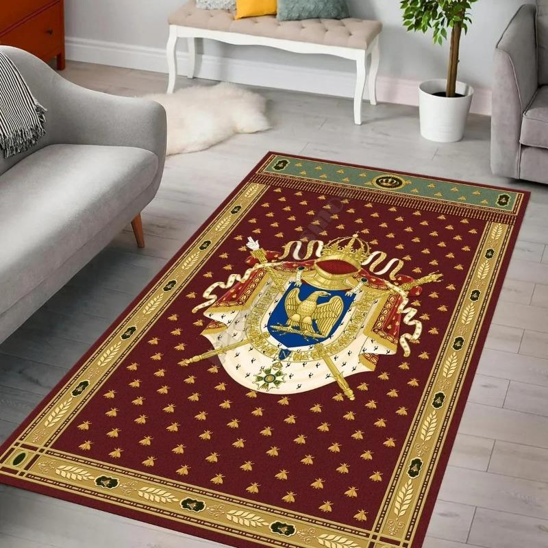 Napoleon Coat Of Arms Carpet Living Room Decoration Hallway Large Size Soft Decor Rugs Bedroom Home Hotel Floor Mat Washable