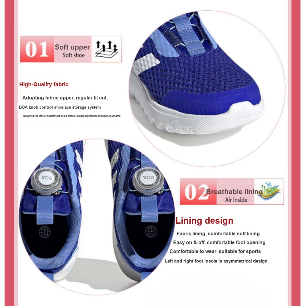 adidas Activeflex Boa 3.0 Lightweight Comfortable Slip-Resistant Durable Low-Top Running Shoes Kids Sneakers Blue White HP5806