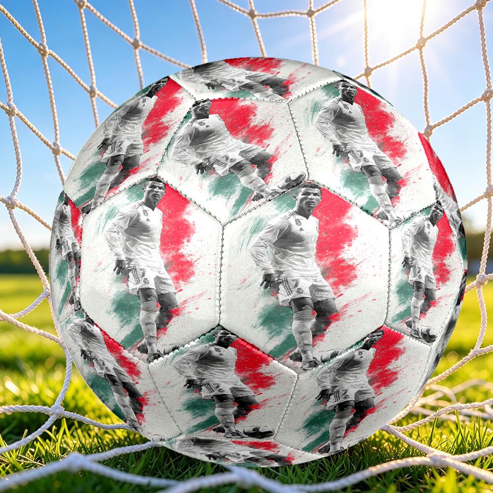 1pc Ronaldos Jersey Glory Soccer Ball Size 5, Suitable for Practice Matches/tournament Training,Lightweight and Durable. Cl70213