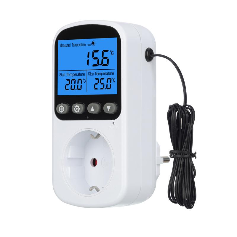 EU Outlet Plug Digital Thermostat Socket Temperature Controller Timer Switch Accuracy Cooling Heating Regulator Thermometer