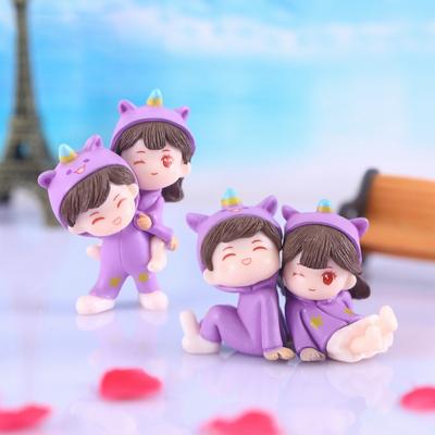 Mini Couples Figurines Micro Landscape Diy Miniatures Plastic Crafts Garden