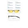 TR90 Color Changing Night Vision Glasses Men Business Half-frame Stylish Photochromic Eyeglasses UV-blocking Driving Sunglasses