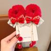 Hanfu Headwear New Year Hair Rope Chinese Style Red Bow Hair Ring  Festival