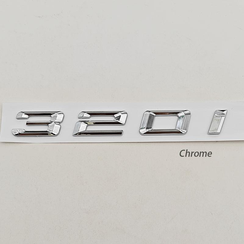 3D ABS Matte Black Car Letters Logo 320d 320i Emblem Sticker Rear Trunk Badge For BMW 320d 320i E90 E91 F30 F31 Auto Accessories