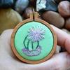 Mini Cute Hand Crafts Embroidery Wooden Frame Hoop Ring Pendant Cross Stitch Tools