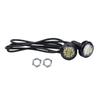 2pcs 12V 15W Car Reversing Lamp Eagle-Eye LED Daytime Running DRL Backup Lights 23mm ABS 12LED White Signal Lamp Anti-collision