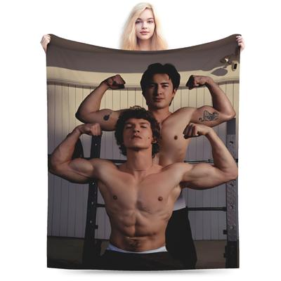 Rivalità Accesa Shane Hollander e Ilya Rozanov Coperte Calde Accoglienti per Soggiorno Coperta Decorativa Invernale Coperta da Picnic Copriletto
