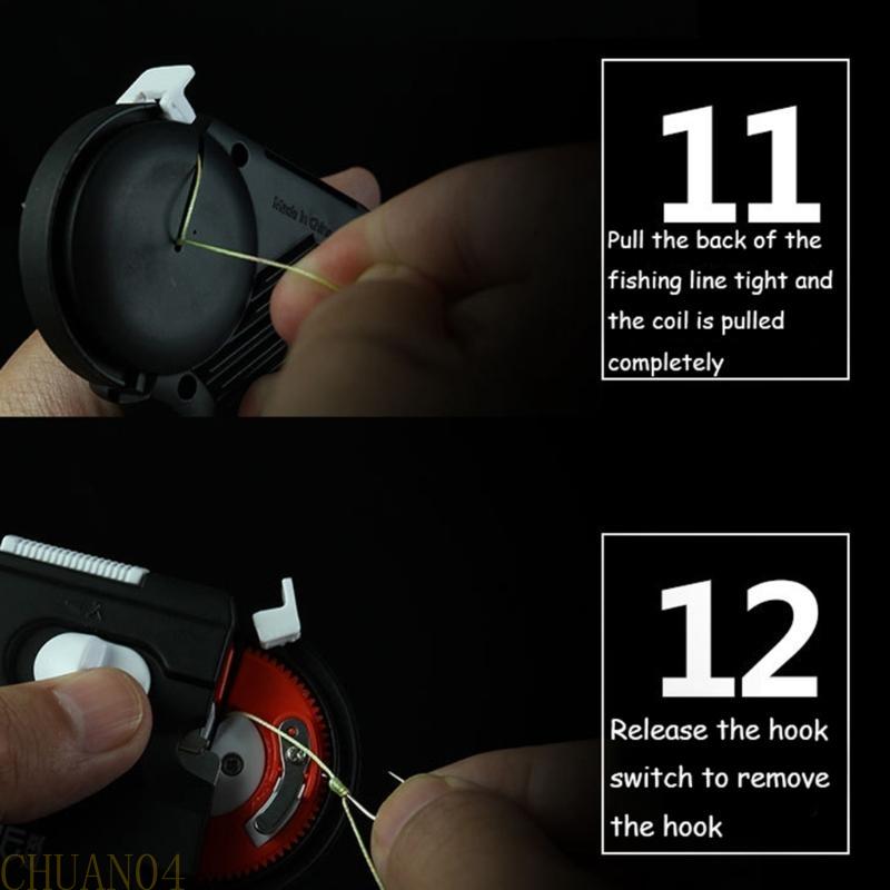 A1A2 Fast Tie Fishing Hooks Collect Roll Fishing Line Tying Device Automatic Portable Electric Fishing Hook Tier Machine