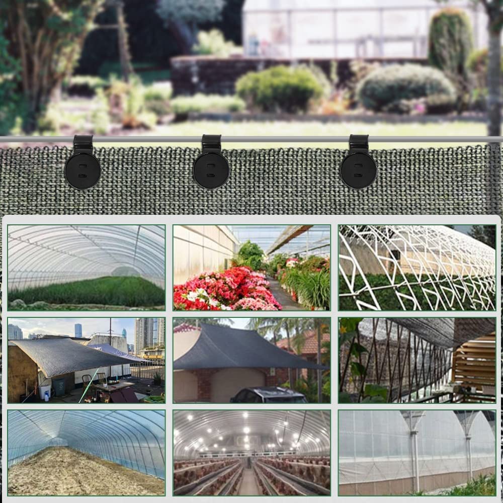 thumbnail interactive-video image 1 of 100 PCS Shade Cloth Clips - Heavy Duty Plastic Lock Grips For Garden Netting 1 of 5