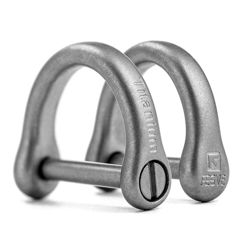 Titanium Key Keychain with for Smart Keys X [TISUR] Ring, Car/Motorcycle D-Ring (Gray/S 2)
