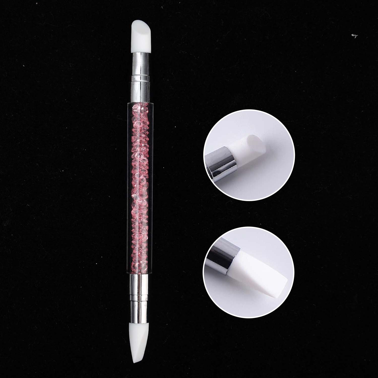 

Double Head Silicone Nail Art Pen Carving Flower Sculpting Pen Adjustable Glue Stick Embossing Brush Professional Manicure Tools