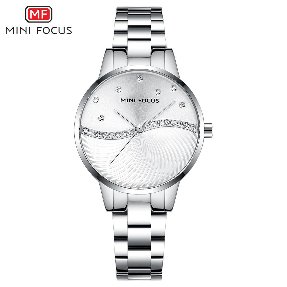 Fashion Steel Band Watch Japanese Movement Diamond Waterproof Ladies Watch