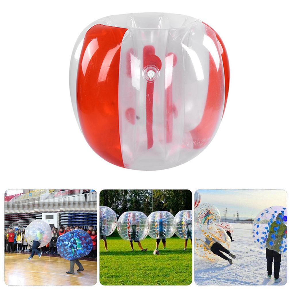 120cm Outdoors Bubble Balls Active Play Soccer Toy for Adult Inflatable Playing SuppliesTransparent