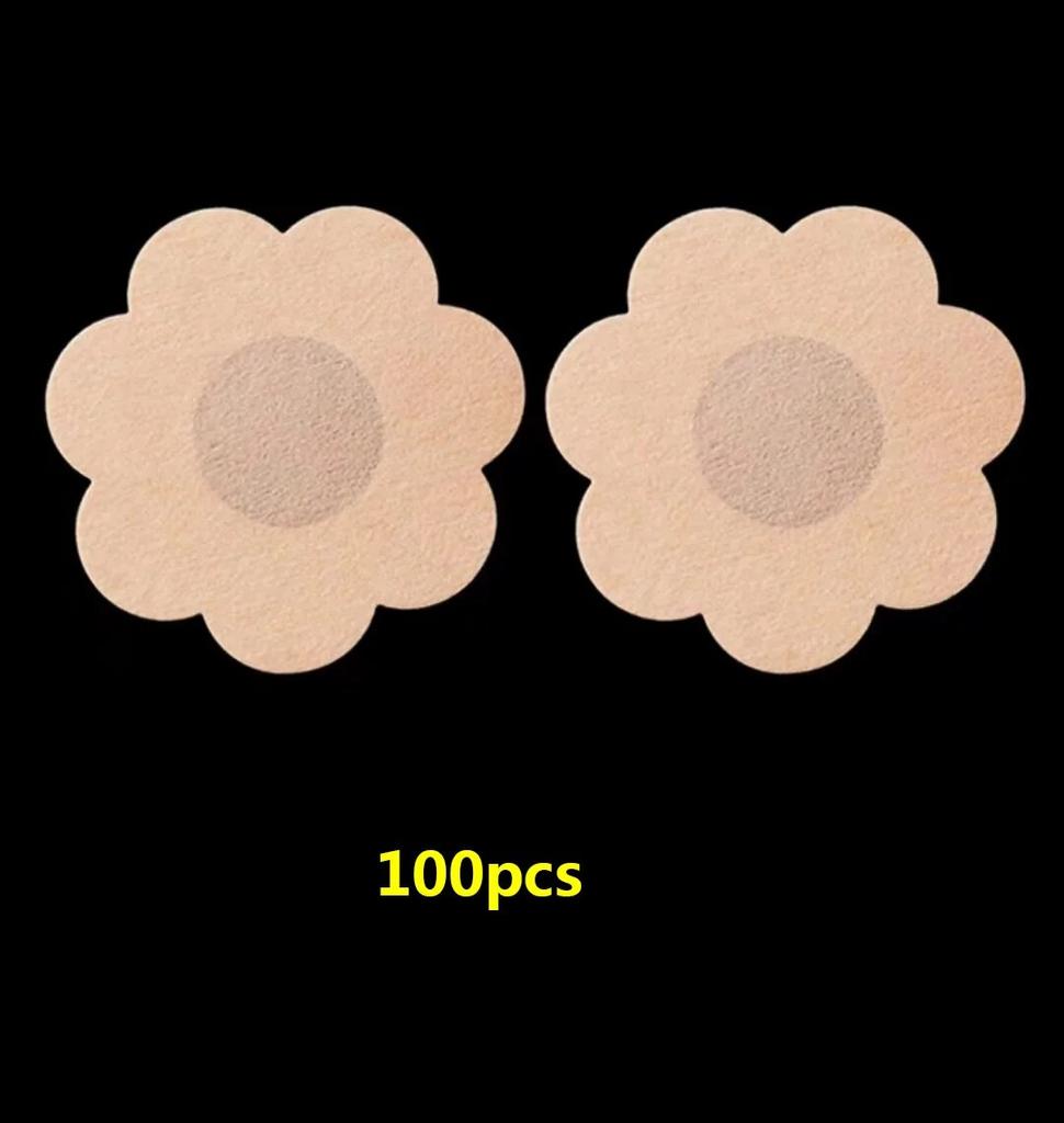 100Pcs Nipple Sticker Disposable Invisible Chest Sticker Non-woven Bra Breast Patch Bra-less Pasties Pad Nipple Cover Stickers