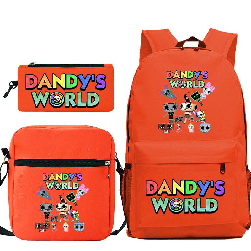 Dandy's world hot-selling children's backpack set, primary and secondary school bag, shoulder bag, casual pencil bag.