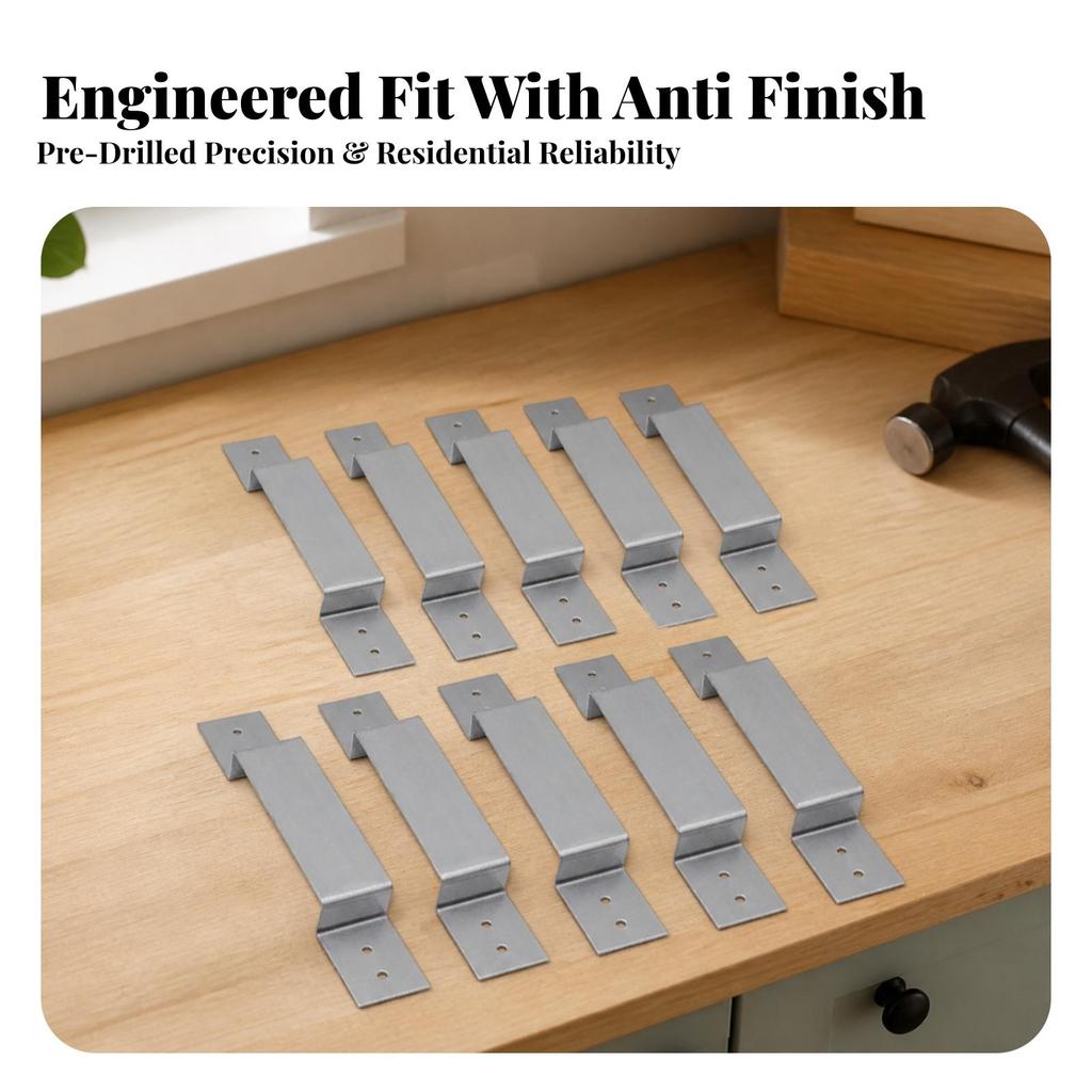 10 Pieces Fence Post Safety Bracket Easy-Install Hardware Secure for Windy Areas