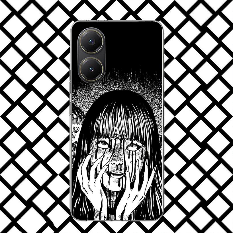Japanese Horror Comic Anime Phone Case for Xiaomi Poco F7 Ultra X7 X6 X5 Pro X4 Gt M8 M7 Redmi 15 15C 13 13C 12 12C Soft Cover F