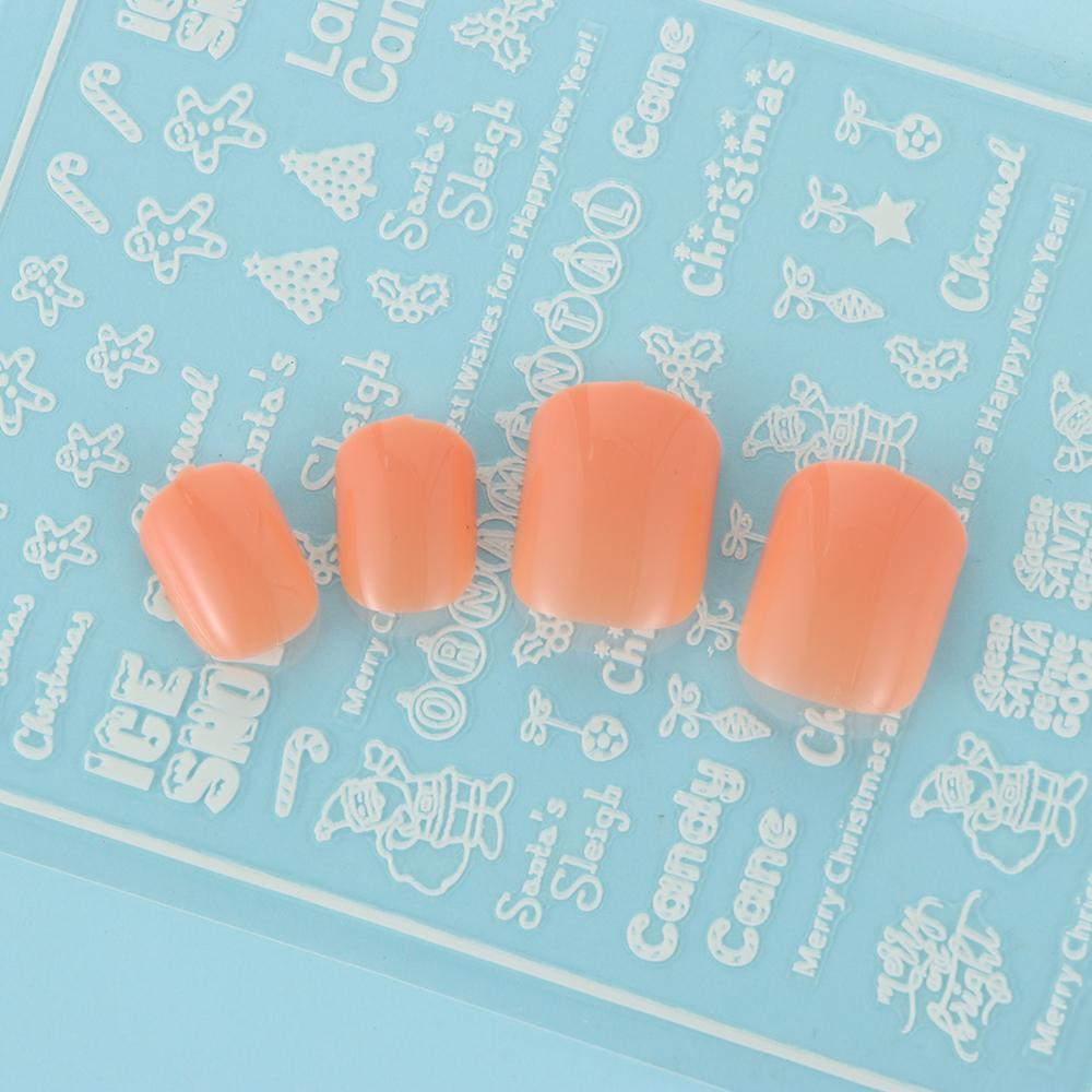 DIY Manicure Glow In The Dark Nail Art Slider 3D Luminous White Snowflakes Christmas Nail Sticker