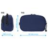 Hakuba Chululu Holiday Multi Pouch M Camera Case Fits Smartphone Navy SCH-HDMPMNV