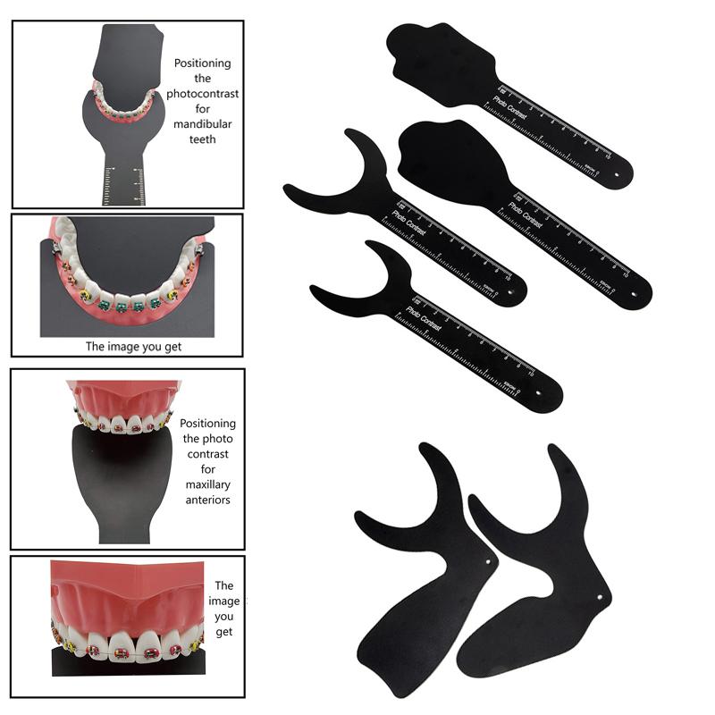 1PcsDental Photo Contrast Background Board Intraoral Photographictool Black Oral Cheek Plate Orthodontic Contraster