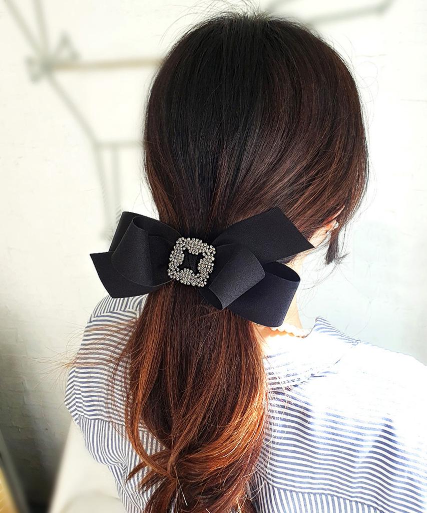 Racoha Black Elizabeth Big Ribbon Hairpin