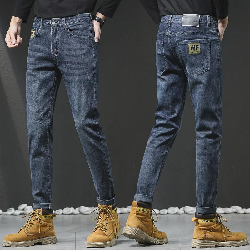 2023 Spring Men's Slim Fit Embroidered Stretch Jeans