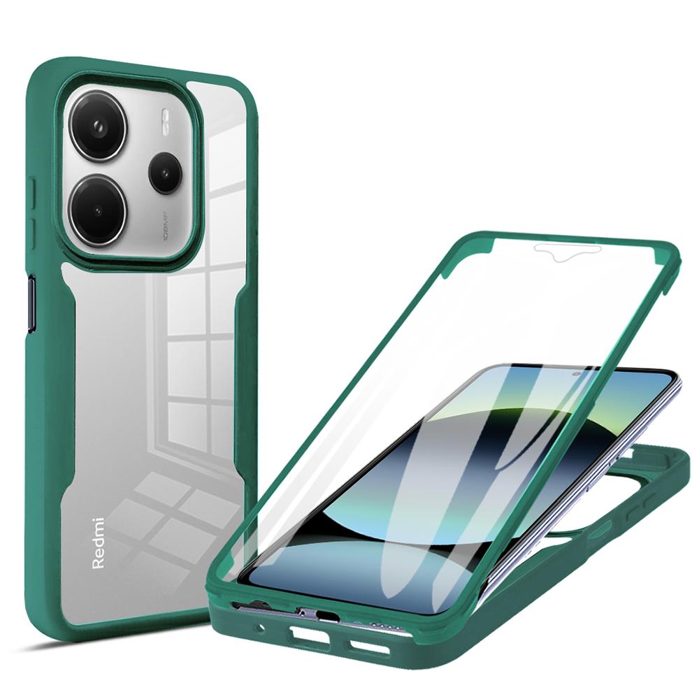 Military Grade 360 Full Cover Case For Xiaomi Redmi 14C 13C 12C Note 14 13 12 Pro Plus Pro+ 5G Clear Shockproof Shell Clear Hard