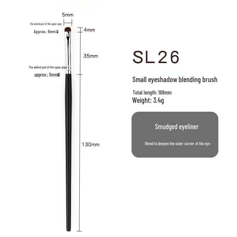 Pony Hair Eyeshadow & Concealer Brush Set: 4-Piece Animal Hair Makeup Brushes with Portable Aluminum Tube