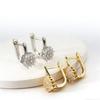 Fashion Micro Pave Full Diamond Sparkle Sunflower Ear Cuff Delicate Sweet French Earrings