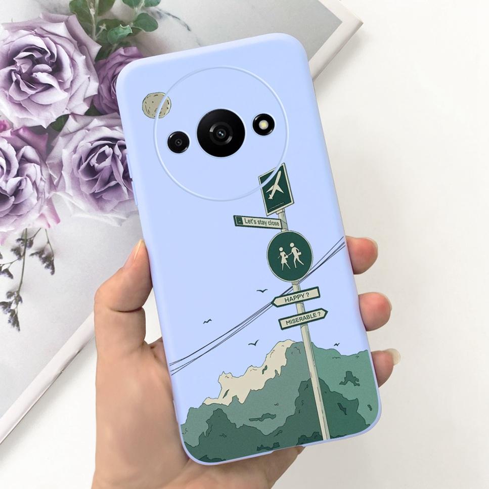 Fashion Design For Xiaomi Redmi A3 4G Case  Butterfly Cute Cat Soft Silicone Back Cover For Redmi A3 A 3 6.71" Bumper Phone Case