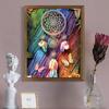 1 Set Diamond Painting Kit Dreamcatcher Butterfly Pattern DIY Rhinestone Painting for Home Wall Decoration