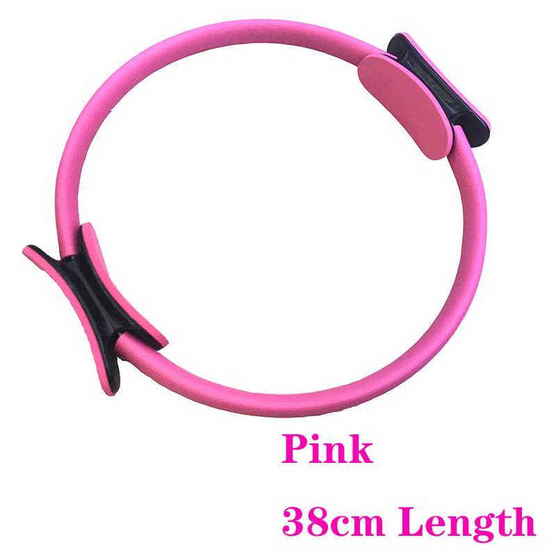 

38cm Yoga Pilates Ring for Women Magic Dual Exercise Home Gym Workout Sports Body Resistance Fitness 6 Colors Pink
