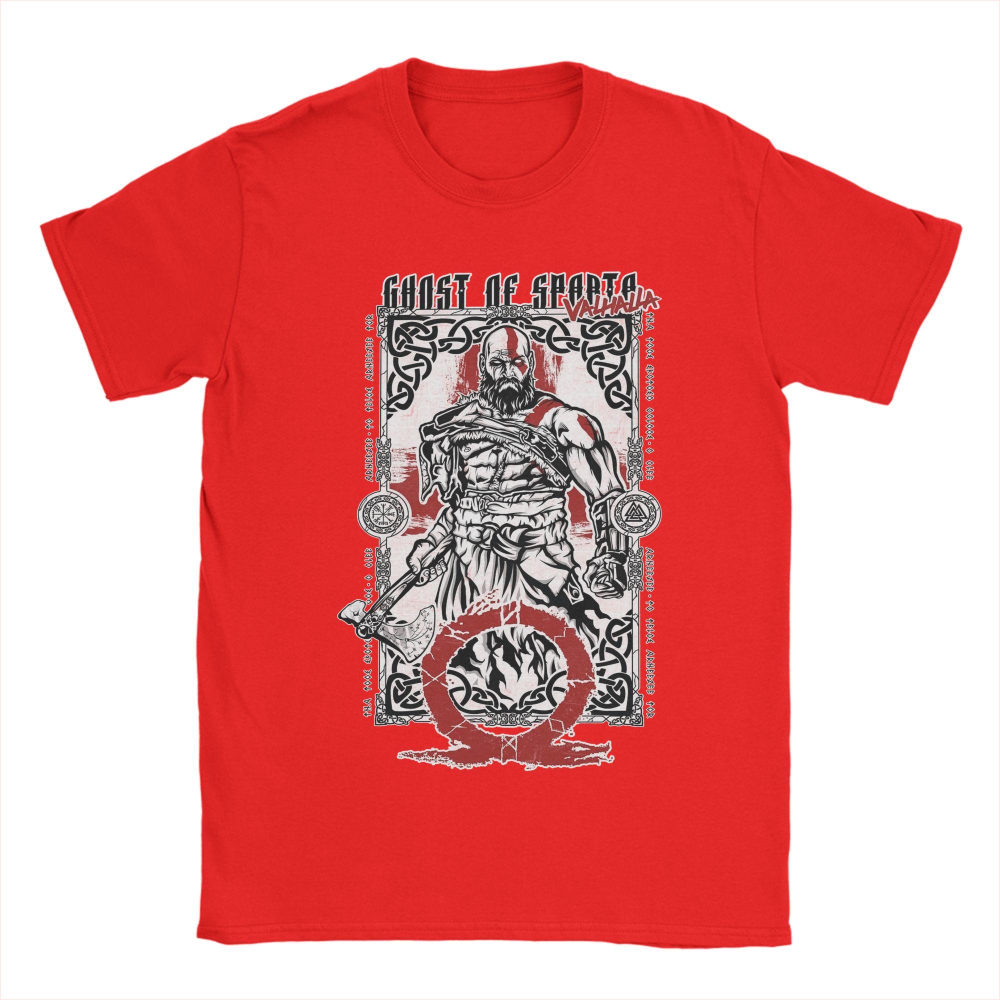 Ghost of Valhalla God of War Unisexs T Shirt Funny Tee Shirt Short Sleeve Crew Neck TShirt Cotton Summer Tops S