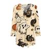 Women's Casual Cardigan Halloween Printed Long Sleeve Top With Pockets